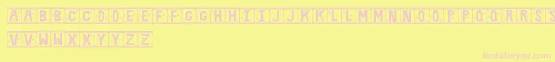 FilmStar-fontti – vaaleanpunaiset fontit keltaisella taustalla