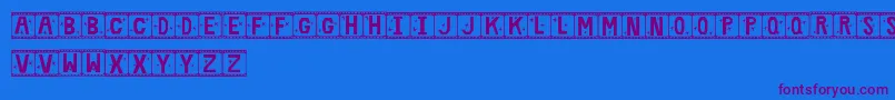 FilmStar Font – Purple Fonts on Blue Background