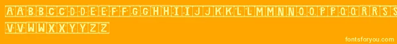 FilmStar Font – Yellow Fonts on Orange Background
