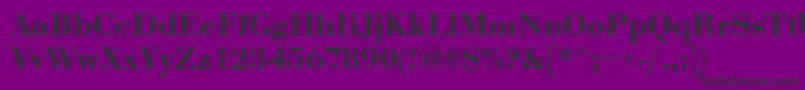 Eurobodtdembol-Schriftart – Schwarze Schriften auf violettem Hintergrund