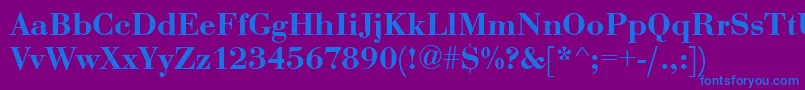 Eurobodtdembol Font – Blue Fonts on Purple Background