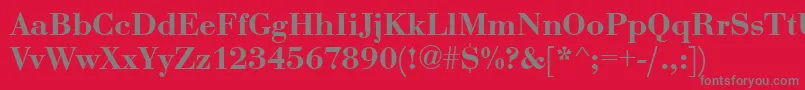 Eurobodtdembol Font – Gray Fonts on Red Background