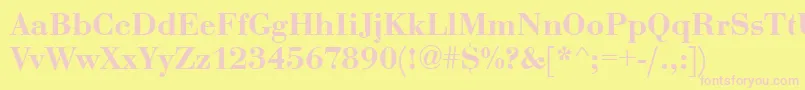 Eurobodtdembol Font – Pink Fonts on Yellow Background