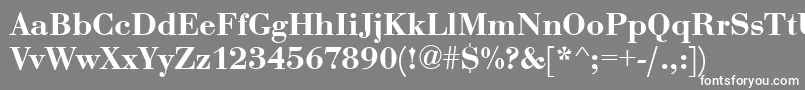 フォントEurobodtdembol – 灰色の背景に白い文字