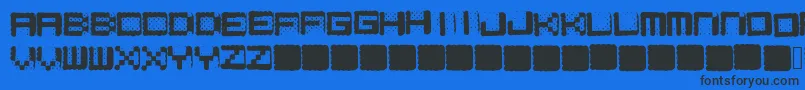 Hamarama Font – Black Fonts on Blue Background