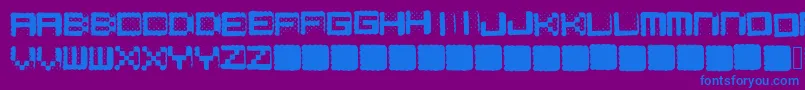 Hamarama Font – Blue Fonts on Purple Background