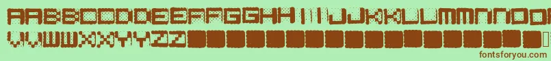 Hamarama Font – Brown Fonts on Green Background