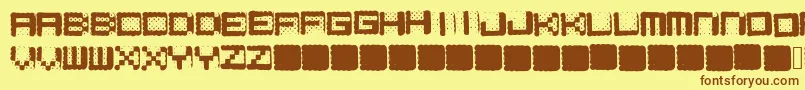 Hamarama Font – Brown Fonts on Yellow Background