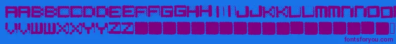 Hamarama Font – Purple Fonts on Blue Background