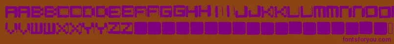 Hamarama Font – Purple Fonts on Brown Background