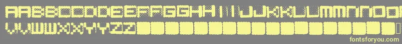 Hamarama Font – Yellow Fonts on Gray Background