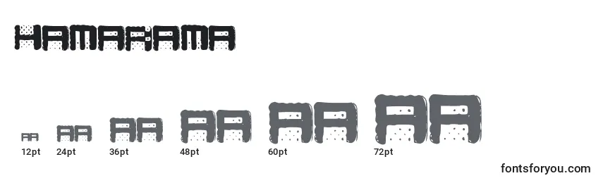 Размеры шрифта Hamarama