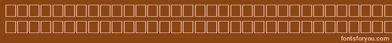 Bodfwfbi-Schriftart – Rosa Schriften auf braunem Hintergrund