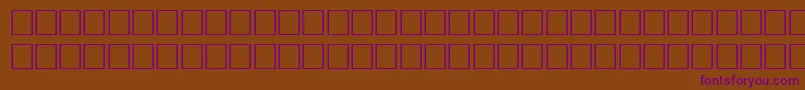 Bodfwfbi-Schriftart – Violette Schriften auf braunem Hintergrund
