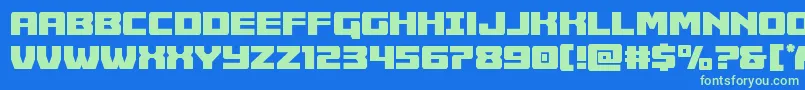 Cruiserfortresscond Font – Green Fonts on Blue Background