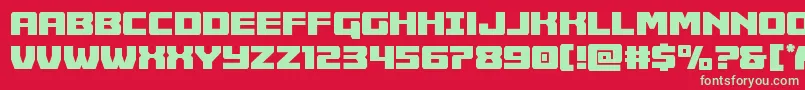 Cruiserfortresscond Font – Green Fonts on Red Background