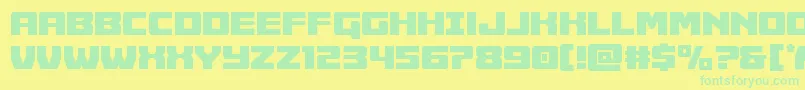 Cruiserfortresscond Font – Green Fonts on Yellow Background