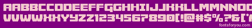 Cruiserfortresscond Font – Pink Fonts on Purple Background