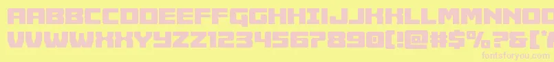 Cruiserfortresscond Font – Pink Fonts on Yellow Background