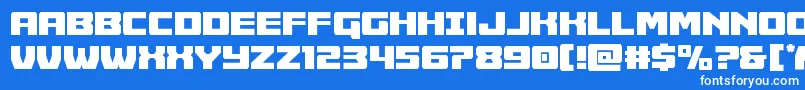 Подробнее о шрифте Cruiserfortresscond Шрифт Cruiserfortresscond – белые шрифты на синем фоне