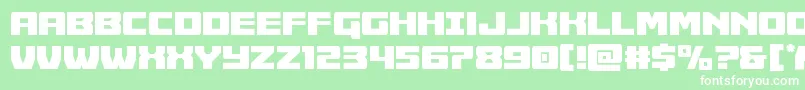 フォントCruiserfortresscond – 緑の背景に白い文字