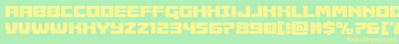 Cruiserfortresscond Font – Yellow Fonts on Green Background