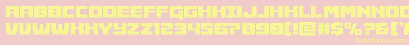 Cruiserfortresscond Font – Yellow Fonts on Pink Background