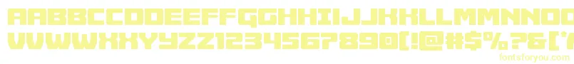 Czcionka Cruiserfortresscond – żółte czcionki