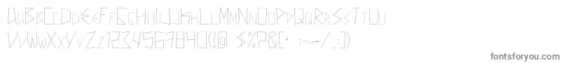 Newtheory-fontti – harmaat kirjasimet valkoisella taustalla