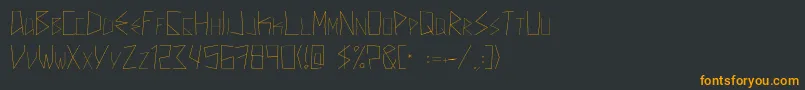 フォントNewtheory – 黒い背景にオレンジの文字