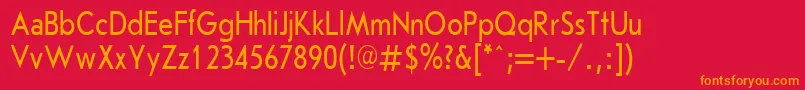 JournalSansserifPlain.001.00180n Font – Orange Fonts on Red Background