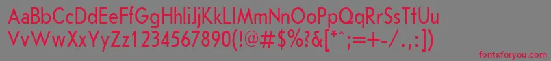 JournalSansserifPlain.001.00180n Font – Red Fonts on Gray Background