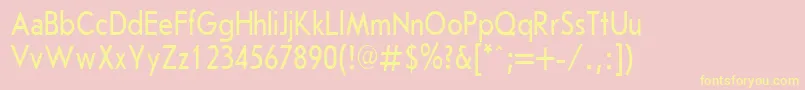JournalSansserifPlain.001.00180n Font – Yellow Fonts on Pink Background