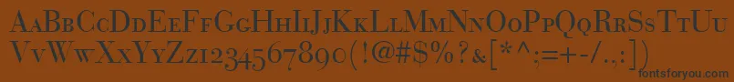 Шрифт BodoniRecutOldstyleSsiSmallCaps – чёрные шрифты на коричневом фоне