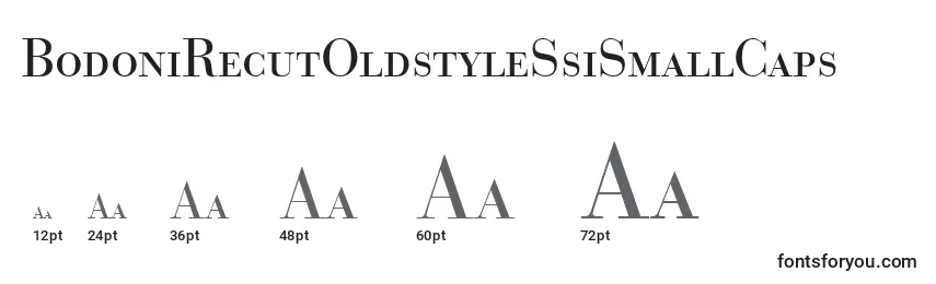 BodoniRecutOldstyleSsiSmallCaps Font Sizes