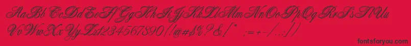 Connetable Font – Black Fonts on Red Background
