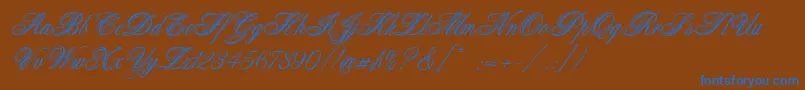 Connetable Font – Blue Fonts on Brown Background