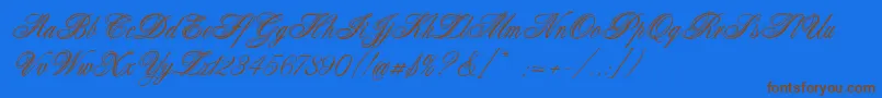 Connetable Font – Brown Fonts on Blue Background
