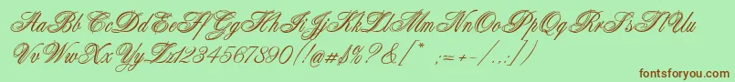 Connetable Font – Brown Fonts on Green Background