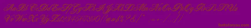 Connetable Font – Brown Fonts on Purple Background