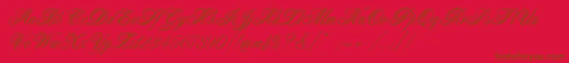 Weitere Informationen zur Connetable-Schriftart Connetable-Schriftart – Braune Schriften auf rotem Hintergrund