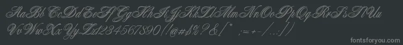 Connetable-Schriftart – Graue Schriften auf schwarzem Hintergrund