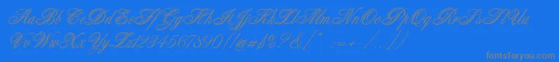 Connetable-Schriftart – Graue Schriften auf blauem Hintergrund