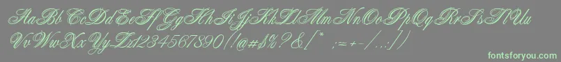 Connetable Font – Green Fonts on Gray Background