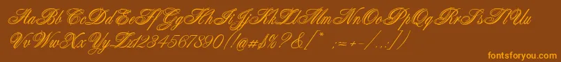 Connetable Font – Orange Fonts on Brown Background