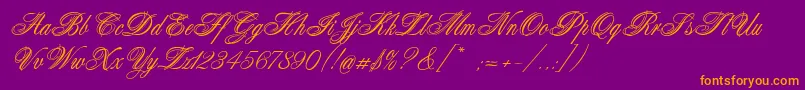fuente Connetable – Fuentes Naranjas Sobre Fondo Morado