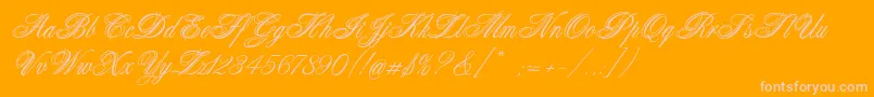Connetable Font – Pink Fonts on Orange Background