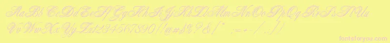 Connetable Font – Pink Fonts on Yellow Background