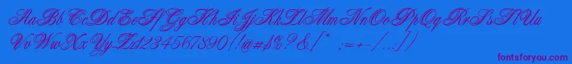 Connetable Font – Purple Fonts on Blue Background