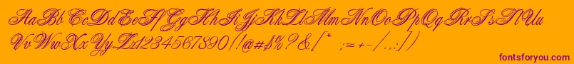 Connetable Font – Purple Fonts on Orange Background